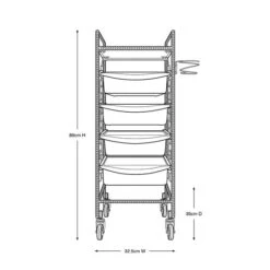 Barber Culture Chiswick Barber Trolley -ARTERO Sales Store AM BC1045 3