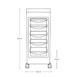 Glammar Kellie Budget Trolley -ARTERO Sales Store AM GLAM3280 2
