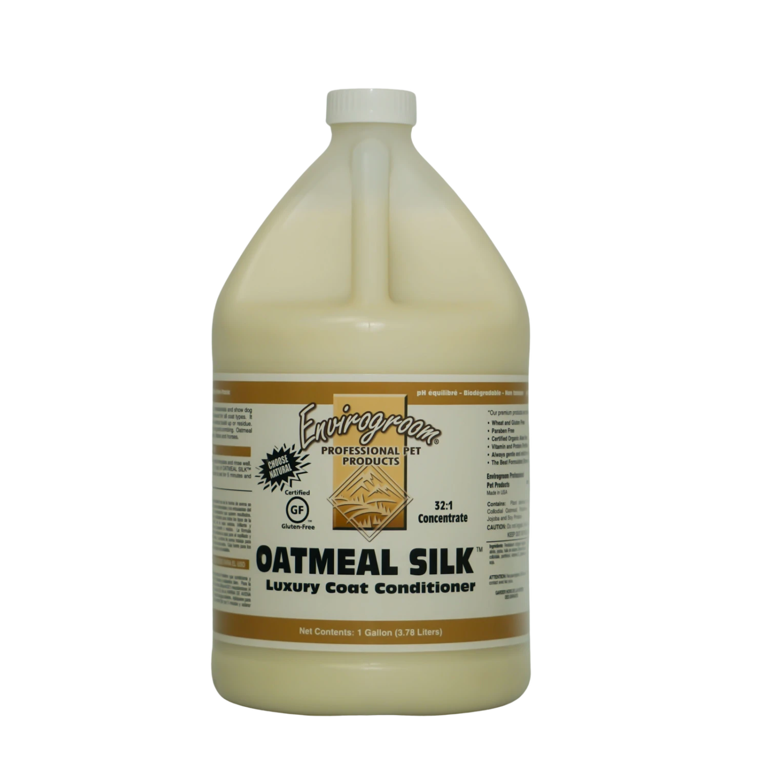 Envirogroom Oatmeal Silk Luxury Coat Conditioner 1 Gallon 3 Envirogroom Oatmeal Silk Luxury Coat Conditioner 1 Gallon