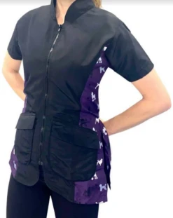 Groomtech Santhia Grooming Jacket - Purple Poodle [Size: Small]