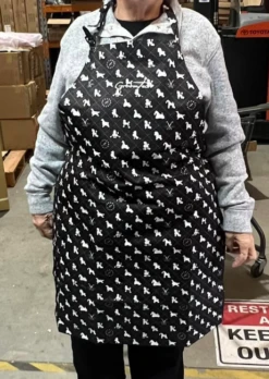 Groomtech Como Bathing Apron - White Dog Print