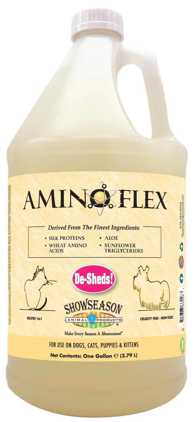ShowSeason AminoFlex De-Shed Pet Shampoo 3.8L 3 ShowSeason AminoFlex De-Shed Pet Shampoo 3.8L