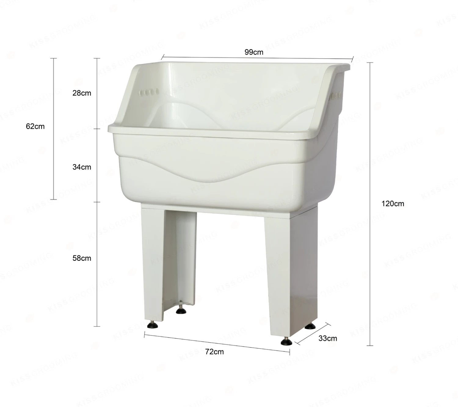 Aeolus Fiberglass Free Standing Bath Tub BTF90 4 Aeolus Fiberglass Free Standing Bath Tub BTF90 - Image 2