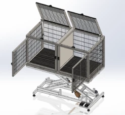 Customised Koala Cage With Lifting Base (with Or Without Divider)