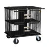 Aeolus 4-Berth Show Trolley With 6" Rubber Wheels - Large [Black]
