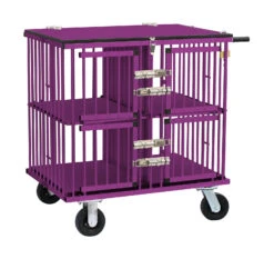 Aeolus 4-Berth Show Trolley With 6" Rubber Wheels - Large [Purple]