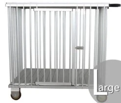 Aeolus 1-Berth Show Trolley With 6" Rubber Wheels - Large [Silver]