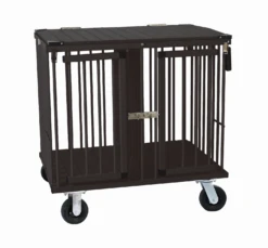 Aeolus 2-Berth Show Trolley With 6" Rubber Wheels - Large [BLACK]