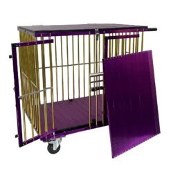 Aeolus 2-Berth Show Trolley With 4" Nylon Wheels [Gold And Purple] -ARTERO Sales Store T KB511NAT GP Kit 2