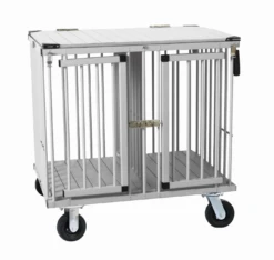 Aeolus 2-Berth Show Trolley With 6" Rubber Wheels - Large [Silver]