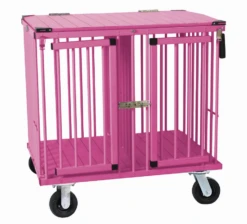 Aeolus 2-Berth Show Trolley With 6" Rubber Wheels - Small [Pink]