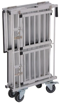 Aeolus 2-Berth Double Deck Show Trolley With 6" Rubber Wheels - XSmall [Silver] -ARTERO Sales Store T KB514NAT SL Kit6W 3